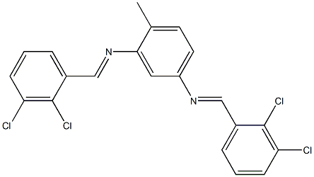 N-[(E)-(2,3-dichlorophenyl)methylidene]-N-(3-{[(E)-(2,3-dichlorophenyl)methylidene]amino}-4-methylphenyl)amine Structure