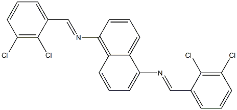 N-[(E)-(2,3-dichlorophenyl)methylidene]-N-(5-{[(E)-(2,3-dichlorophenyl)methylidene]amino}-1-naphthyl)amine Structure