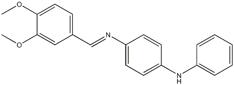 N-(4-anilinophenyl)-N-[(E)-(3,4-dimethoxyphenyl)methylidene]amine Struktur