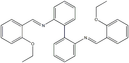 N-[(E)-(2-ethoxyphenyl)methylidene]-N-(2'-{[(E)-(2-ethoxyphenyl)methylidene]amino}[1,1'-biphenyl]-2-yl)amine,,结构式