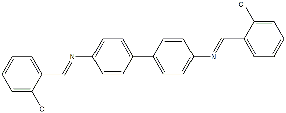 N-[(E)-(2-chlorophenyl)methylidene]-N-(4'-{[(E)-(2-chlorophenyl)methylidene]amino}[1,1'-biphenyl]-4-yl)amine Structure