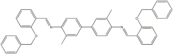 N-{(E)-[2-(benzyloxy)phenyl]methylidene}-N-[4'-({(E)-[2-(benzyloxy)phenyl]methylidene}amino)-3,3'-dimethyl[1,1'-biphenyl]-4-yl]amine Structure