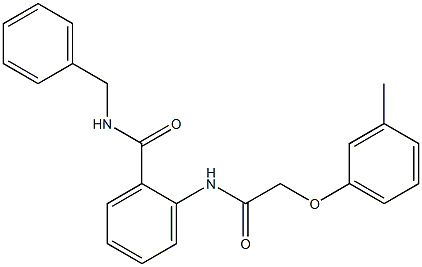 N-benzyl-2-{[2-(3-methylphenoxy)acetyl]amino}benzamide Structure