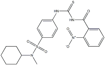 N-cyclohexyl-N-methyl-4-({[(2-nitrobenzoyl)amino]carbothioyl}amino)benzenesulfonamide Struktur
