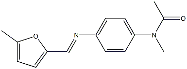 N-methyl-N-(4-{[(E)-(5-methyl-2-furyl)methylidene]amino}phenyl)acetamide Structure