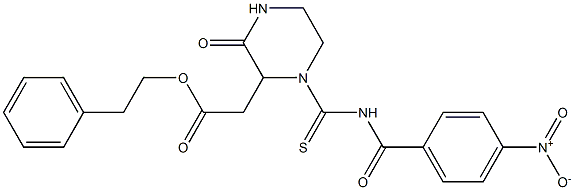 phenethyl 2-(1-{[(4-nitrobenzoyl)amino]carbothioyl}-3-oxo-2-piperazinyl)acetate