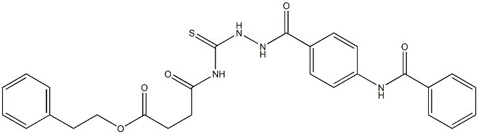 phenethyl 4-[({2-[4-(benzoylamino)benzoyl]hydrazino}carbothioyl)amino]-4-oxobutanoate