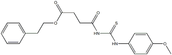  phenethyl 4-{[(4-methoxyanilino)carbothioyl]amino}-4-oxobutanoate