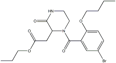 propyl 2-[1-(5-bromo-2-butoxybenzoyl)-3-oxo-2-piperazinyl]acetate