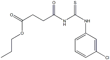 propyl 4-{[(3-chloroanilino)carbothioyl]amino}-4-oxobutanoate|