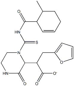  tetrahydro-2-furanylmethyl 2-(1-{[(2-methylbenzoyl)amino]carbothioyl}-3-oxo-2-piperazinyl)acetate