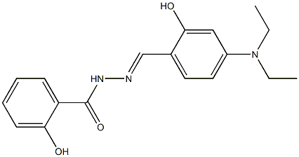 N'-{(E)-[4-(diethylamino)-2-hydroxyphenyl]methylidene}-2-hydroxybenzohydrazide Struktur