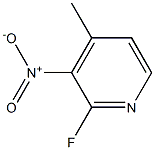 3-Nitro-2-fluoro-4-methylpyridine 化学構造式