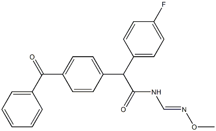 2-(4-benzoylphenyl)-2-(4-fluorophenyl)-N-[(methoxyimino)methyl]acetamide 结构式