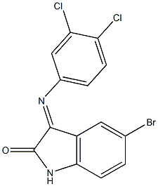 5-bromo-3-[(3,4-dichlorophenyl)imino]-1H-indol-2-one Structure