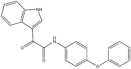 2-(1H-indol-3-yl)-2-oxo-N-(4-phenoxyphenyl)acetamide Struktur
