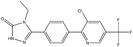  5-{4-[3-chloro-5-(trifluoromethyl)-2-pyridinyl]phenyl}-4-ethyl-2,4-dihydro-3H-1,2,4-triazol-3-one