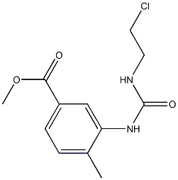 methyl 3-({[(2-chloroethyl)amino]carbonyl}amino)-4-methylbenzenecarboxylate Structure