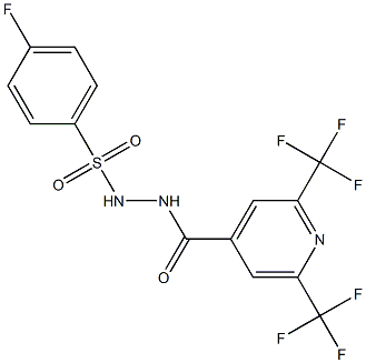 N'-[2,6-bis(trifluoromethyl)isonicotinoyl]-4-fluorobenzenesulfonohydrazide Structure