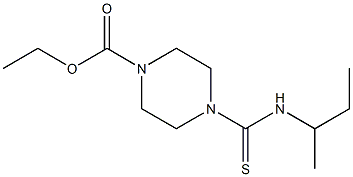ethyl 4-(((methylpropyl)amino)thioxomethyl)piperazinecarboxylate Structure
