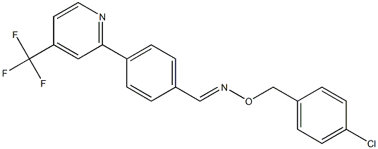 4-[4-(trifluoromethyl)-2-pyridinyl]benzenecarbaldehyde O-(4-chlorobenzyl)oxime,,结构式