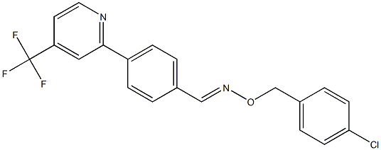 4-[4-(trifluoromethyl)-2-pyridinyl]benzenecarbaldehyde O-(4-chlorobenzyl)oxime|