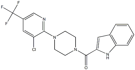 {4-[3-chloro-5-(trifluoromethyl)-2-pyridinyl]piperazino}(1H-indol-2-yl)methanone Struktur