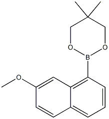 2-(7-Methoxynaphthalen-1-yl)-5,5-dimethyl-1,3,2-dioxaborinane Structure