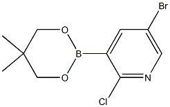 5-Bromo-2-chloro-3-(5,5-dimethyl-1,3,2-dioxaborinan-2-yl)pyridine Structure