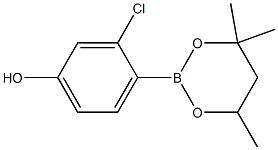 3-Chloro-4-(4,4,6-trimethyl-1,3,2-dioxaborinan-2-yl)phenol Struktur