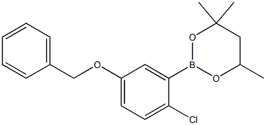2-(5-Benzyloxy-2-chlorophenyl)-4,4,6-trimethyl-1,3,2-dioxaborinane Structure
