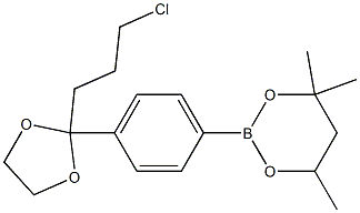 2-{4-[2-(3-Chloropropyl)-1,3-dioxolan-2-yl]phenyl}-4,4,6-trimethyl-1,3,2-dioxaborinane Structure