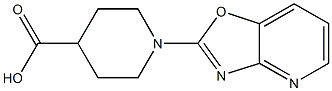 1-[1,3]oxazolo[4,5-b]pyridin-2-ylpiperidine-4-carboxylic acid Struktur