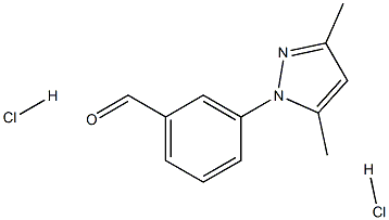 3-(3,5-dimethyl-1H-pyrazol-1-yl)benzaldehyde dihydrochloride Struktur