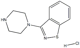 3-piperazin-1-yl-1,2-benzisothiazole hydrochloride 化学構造式