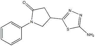 4-(5-amino-1,3,4-thiadiazol-2-yl)-1-phenylpyrrolidin-2-one,,结构式