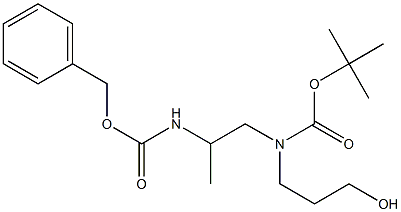 (2-Benzyloxycarbonylamino-propyl)-(3-hydroxy-propyl)-carbamic acid tert-butyl ester 结构式