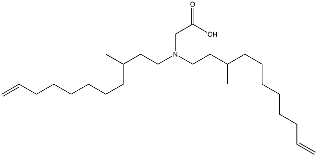 N,N-Bis(3-methyl-10-undecenyl)aminoacetic acid Structure