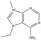 6-Amino-7-ethyl-9-methyl-7H-purin-9-ium,,结构式