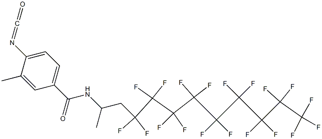 4-Isocyanato-3-methyl-N-[2-(nonadecafluorononyl)-1-methylethyl]benzamide,,结构式