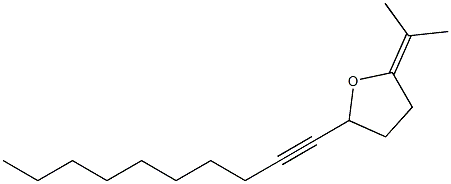 Tetrahydro-2-(1-methylethylidene)-5-(1-decynyl)furan Structure