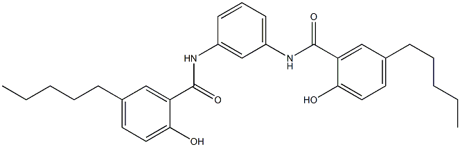 N,N'-Bis(5-pentylsalicyloyl)-m-phenylenediamine,,结构式