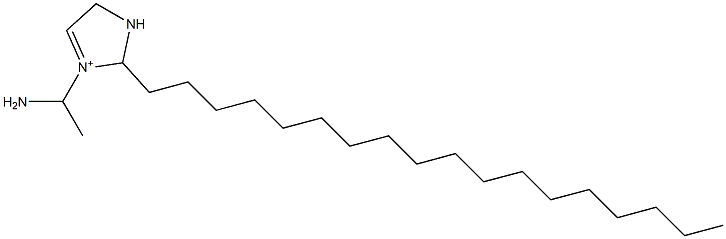 3-(1-Aminoethyl)-2-octadecyl-3-imidazoline-3-ium 结构式