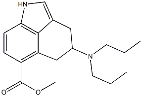 4-(Dipropylamino)-1,3,4,5-tetrahydrobenz[cd]indole-6-carboxylic acid methyl ester Struktur