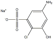 3-Amino-6-chloro-5-hydroxybenzenesulfonic acid sodium salt Structure