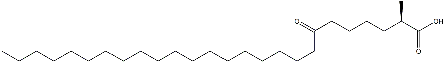 [R,(-)]-2-メチル-7-オキソヘキサコサン酸 化学構造式