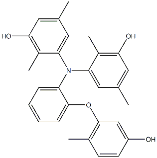 N,N-Bis(3-hydroxy-2,5-dimethylphenyl)-2-(3-hydroxy-6-methylphenoxy)benzenamine Structure