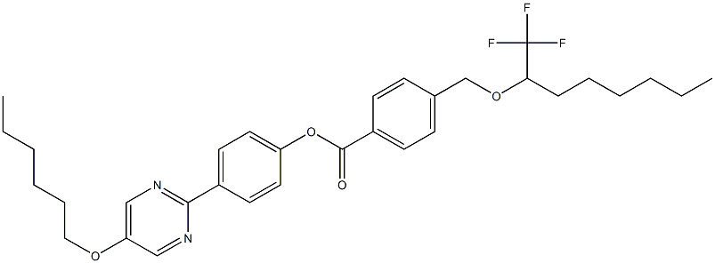 4-[[1-(Trifluoromethyl)heptyl]oxymethyl]benzoic acid 4-[5-(hexyloxy)pyrimidin-2-yl]phenyl ester|