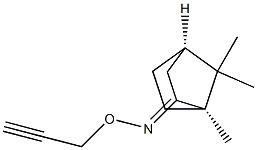 (1R,4R)-1,7,7-Trimethylbicyclo[2.2.1]heptan-2-one O-(2-propynyl)oxime Structure