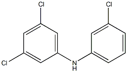 N-(3-クロロフェニル)-3,5-ジクロロアニリン 化学構造式